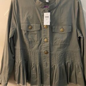 JJill Military Jacket New M
